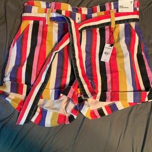 Express high waisted belted shorts